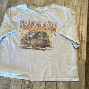 Cleo and Wolf oversized cropped tee.